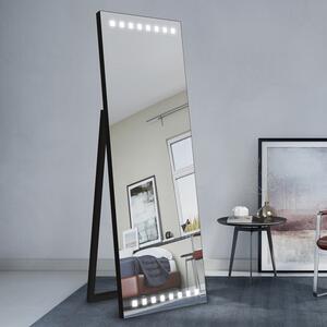 Zrcadlo Lunis LED Black 70 x 160 cm