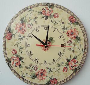 Květinové nástěnné hodiny s vintage designem I SENTOP HDFK004