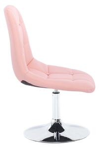 LuxuryForm Židle SAMSON na stříbrném talíři - růžová