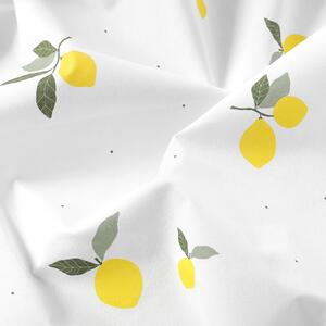 Goldea oválný ubrus 100% bavlněné plátno - citrony 120 x 160 cm