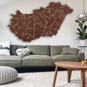 Dřevěná nástěnná mapa Maďarska - 40 kusů | SENTOP M005