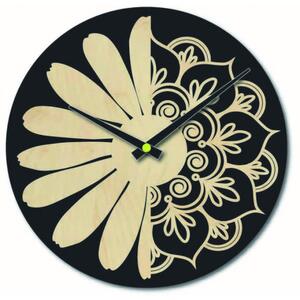 Drevené hodiny na stenu USVIT A l SENTOP PR0374 MDF-playwood