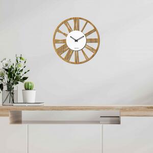 Moderní dřevěné nástěnné hodiny rýmské - Luxusní design | SENTOP HDFK028-dub