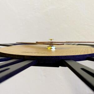 Moderní dřevěné nástěnné hodiny rýmské - Luxusní design | SENTOP HDFK028-dub
