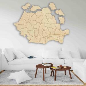Dřevěná nástěnná mapa Rumunska - ROMA 4184 M006
