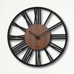 Římské nástěnné hodiny do moderního interiéru | SENTOP HDFK028-orech wenge