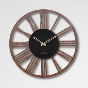 Římské nástěnné hodiny do moderního interiéru | SENTOP HDFK028-orech wenge