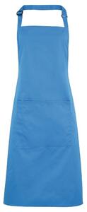 Premier Workwear Kuchyňská zástěra s laclem a kapsou - Safírová modrá