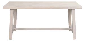 Rowico Home, Bílý jídelní stůl vysoké kvality BROOKLYN Whitewash, 170x95 cm | světle hnědá 108536