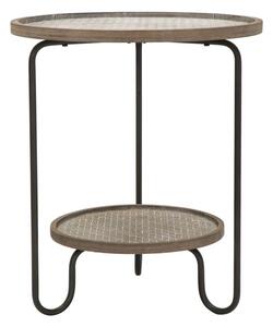 Odkládací stolek Mauro Ferretti Arix 48x54,5 cm, černá/hnědá