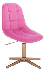 LuxuryForm Židle SAMSON VELUR na zlatém kříži - růžová