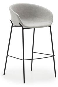 Barová židle zadine 74 cm světle šedá