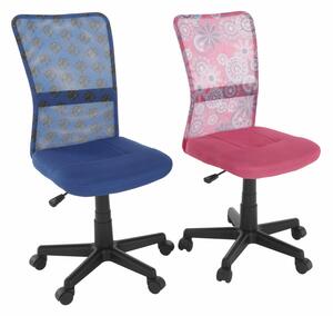 TEMPO Otočná židle, růžová/vzor/černá, GOFY