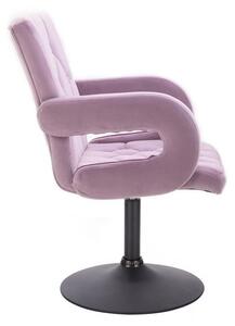 LuxuryForm Židle BOSTON VELUR na černém talíři - fialový vřes