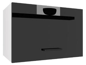 Kuchyňská skříňka Belini nad digestoř 60 cm černý lesk INF SGP60/2/WT/B/0/B1