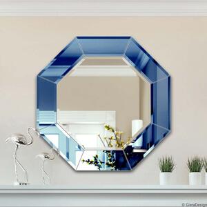GieraDesign Zrcadlo Cristal Octagon Blue Rozměr: 60 x 60 cm