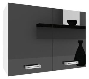 Kuchyňská skříňka Belini horní 80 cm černý lesk INF SG80/1/WT/B/0/D