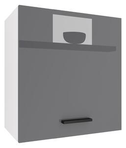 Kuchyňská skříňka Belini horní 60 cm šedý lesk INF SG60/1/WT/S/0/B1