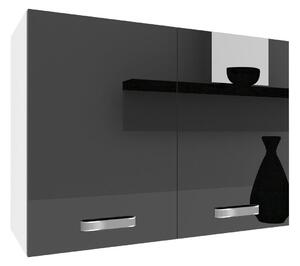Kuchyňská skříňka Belini horní 80 cm černý lesk INF SG80/1/WT/B/0/F