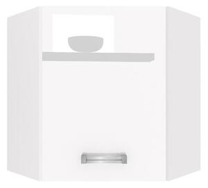 Kuchyňská skříňka Belini horní rohová 60 cm bílý lesk INF SGN60/1/WT/W/0/D