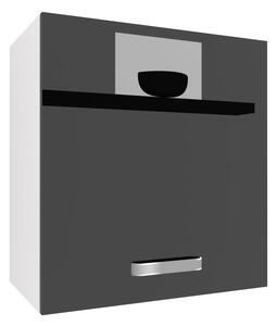 Kuchyňská skříňka Belini horní 60 cm černý lesk INF SG60/1/WT/B/0/F