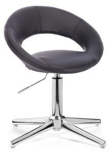 LuxuryForm Židle NAPOLI na stříbrném kříži - černá