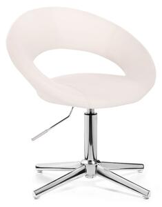 LuxuryForm Židle NAPOLI na stříbrném kříži - bílá