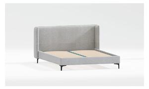 Šedá čalouněná dvoulůžková postel s roštem 200x200 cm Basti – Ropez