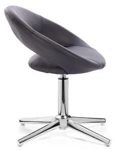 LuxuryForm Židle NAPOLI na stříbrném kříži - černá