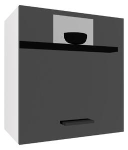 Kuchyňská skříňka Belini horní 60 cm černý lesk INF SG60/1/WT/B/0/B1
