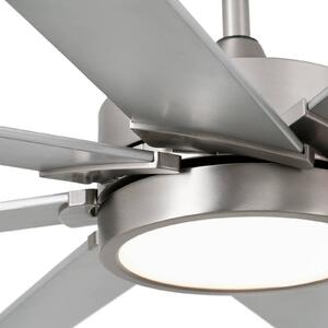 LED stropní ventilátor Century matný niklově šedý