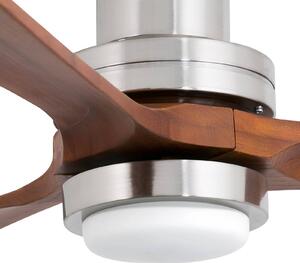 LED stropní ventilátor Lantau-G, vlašský ořech