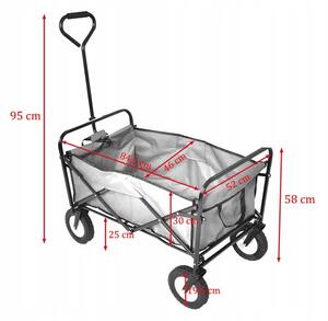 ShopJK Skládací vozík 145 l zelený