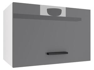 Kuchyňská skříňka Belini nad digestoř 60 cm šedý lesk INF SGP60/3/WT/S/0/B1