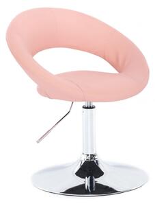 LuxuryForm Židle NAPOLI na stříbrném talíři - růžová