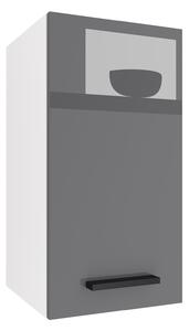 Kuchyňská skříňka Belini horní 30 cm šedý lesk INF SG30/2/WT/S/0/B1