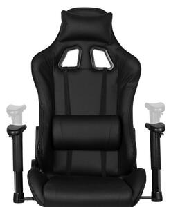 Herní židle Premium 557 s opěrkou nohou - černá