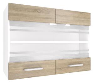 Kuchyňská skříňka Belini horní 80 cm dub sonoma TOR SGW80/3/WT/DS/0/E