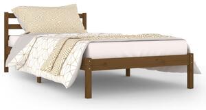 Rám postele masivní borové dřevo 100 x 200 cm medově hnědý