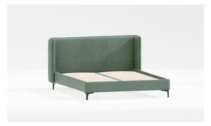 Zelená čalouněná dvoulůžková postel s roštem 160x200 cm Basti – Ropez