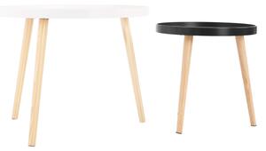 Příruční stolek, bílá/přírodní, SANSE TYP 1