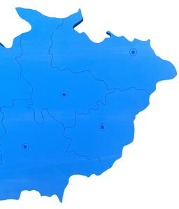 Slepá mapa České republiky Modrá