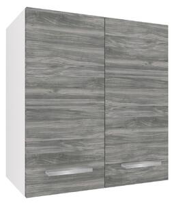 Kuchyňská skříňka Belini horní 60 cm šedý antracit Glamour Wood TOR SG2-60/2/WT/GW1/0/E