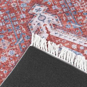 Makro Abra Kusový koberec CHENILLE PRINTED CLF-22 Klasický bordó šedý Rozměr: 80x150 cm