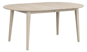 Rowico Home, Klasický oválný jídelní stůl z dubu FILIPPA Whitewash, 170x105 cm | světle hnědá 117629