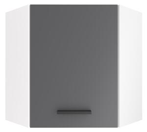 Kuchyňská skříňka Belini horní rohová 60 cm šedý mat TOR SGN60/1/WT/SR/0/B1