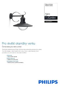 Venkovní nástěnné svítidlo Philips Topiary 01816/30/PN černé