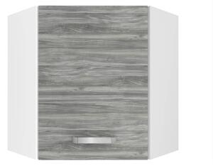 Kuchyňská skříňka Belini horní rohová 60 cm šedý antracit Glamour Wood TOR SGN60/1/WT/GW1/0/U