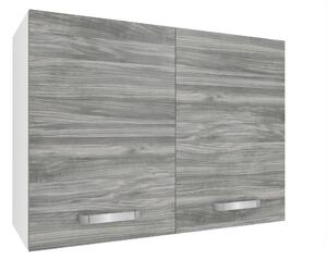 Kuchyňská skříňka Belini horní 80 cm šedý antracit Glamour Wood TOR SG80/1/WT/GW1/0/U