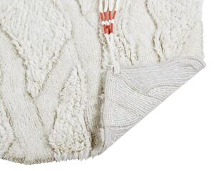 Vlněný koberec kangor 70 x 200 cm bílý